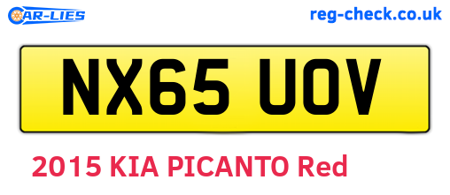 NX65UOV are the vehicle registration plates.