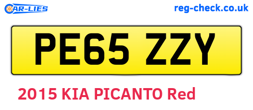 PE65ZZY are the vehicle registration plates.
