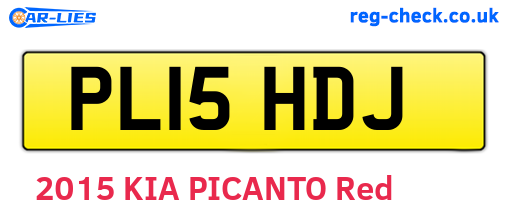 PL15HDJ are the vehicle registration plates.
