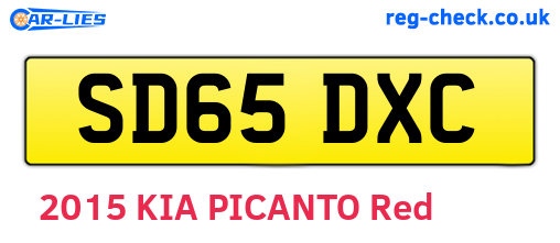 SD65DXC are the vehicle registration plates.