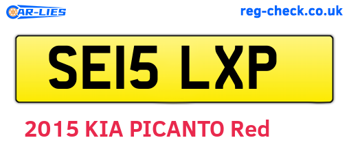 SE15LXP are the vehicle registration plates.