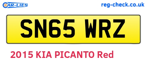 SN65WRZ are the vehicle registration plates.