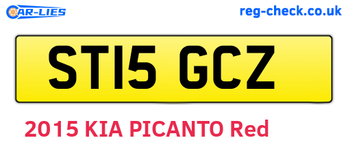 ST15GCZ are the vehicle registration plates.