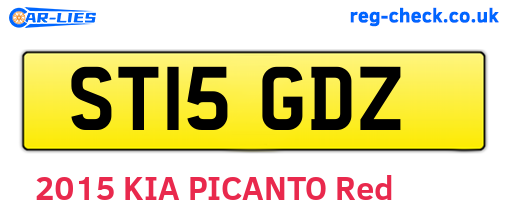 ST15GDZ are the vehicle registration plates.