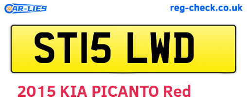 ST15LWD are the vehicle registration plates.