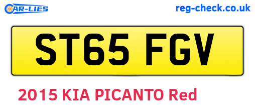 ST65FGV are the vehicle registration plates.