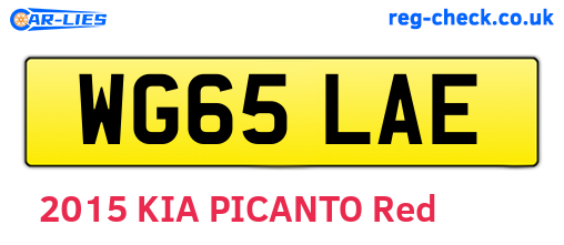 WG65LAE are the vehicle registration plates.