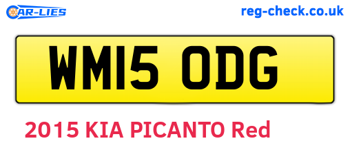 WM15ODG are the vehicle registration plates.