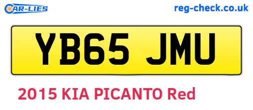 YB65JMU are the vehicle registration plates.