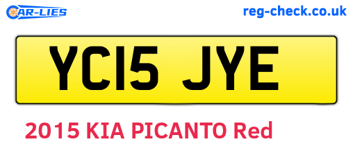 YC15JYE are the vehicle registration plates.