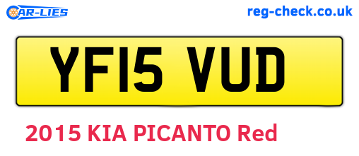 YF15VUD are the vehicle registration plates.