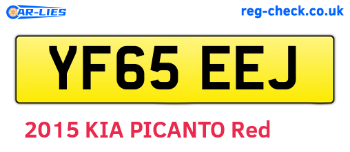 YF65EEJ are the vehicle registration plates.