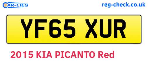 YF65XUR are the vehicle registration plates.