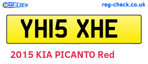 YH15XHE are the vehicle registration plates.