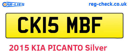 CK15MBF are the vehicle registration plates.