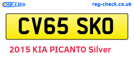 CV65SKO are the vehicle registration plates.