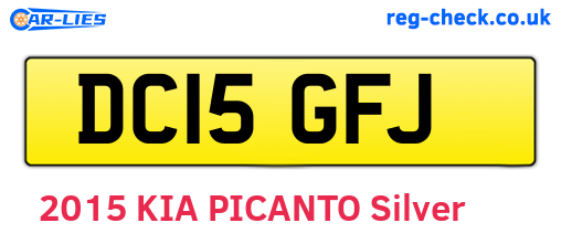 DC15GFJ are the vehicle registration plates.