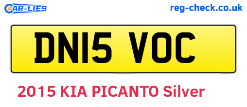 DN15VOC are the vehicle registration plates.