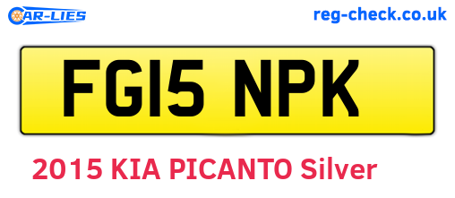 FG15NPK are the vehicle registration plates.