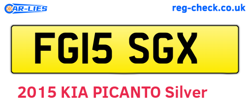 FG15SGX are the vehicle registration plates.