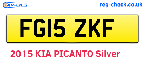 FG15ZKF are the vehicle registration plates.