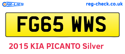 FG65WWS are the vehicle registration plates.
