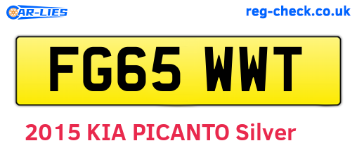 FG65WWT are the vehicle registration plates.