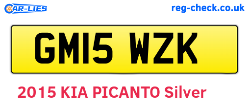 GM15WZK are the vehicle registration plates.