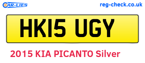 HK15UGY are the vehicle registration plates.