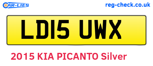 LD15UWX are the vehicle registration plates.