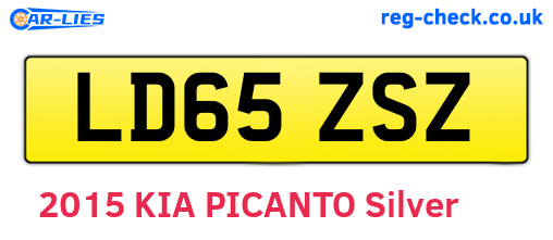 LD65ZSZ are the vehicle registration plates.