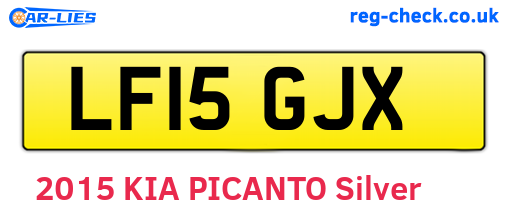 LF15GJX are the vehicle registration plates.