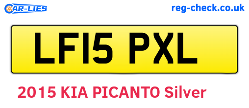 LF15PXL are the vehicle registration plates.