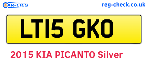 LT15GKO are the vehicle registration plates.