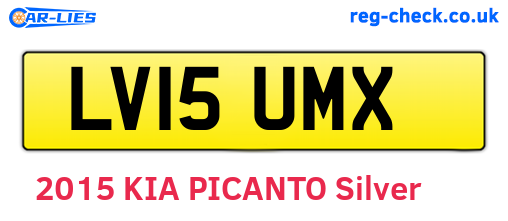 LV15UMX are the vehicle registration plates.