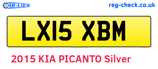 LX15XBM are the vehicle registration plates.