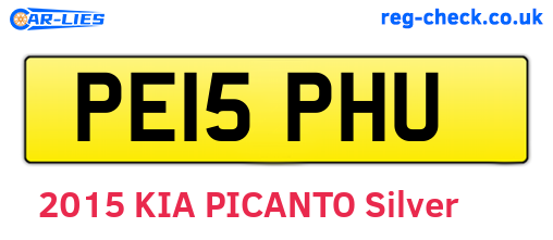 PE15PHU are the vehicle registration plates.