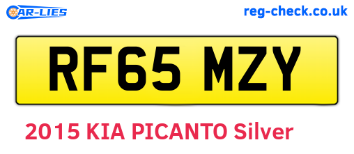 RF65MZY are the vehicle registration plates.