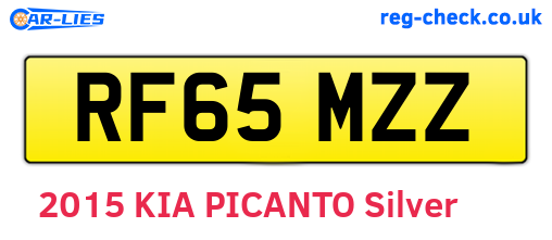 RF65MZZ are the vehicle registration plates.