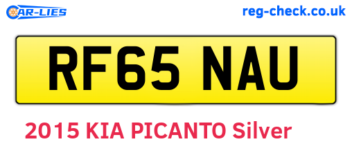 RF65NAU are the vehicle registration plates.
