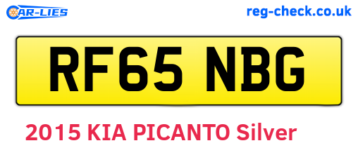 RF65NBG are the vehicle registration plates.