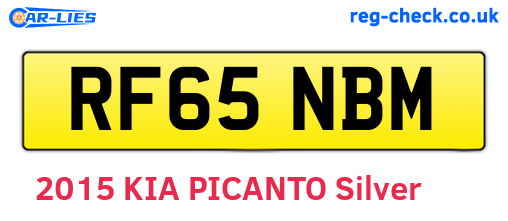 RF65NBM are the vehicle registration plates.