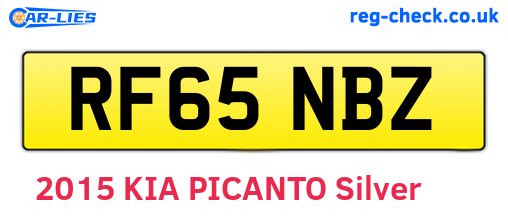 RF65NBZ are the vehicle registration plates.
