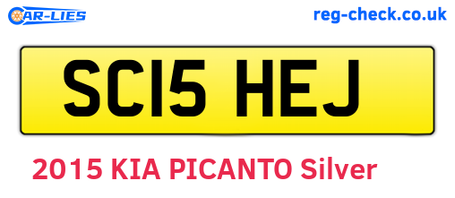 SC15HEJ are the vehicle registration plates.