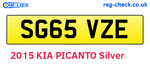 SG65VZE are the vehicle registration plates.