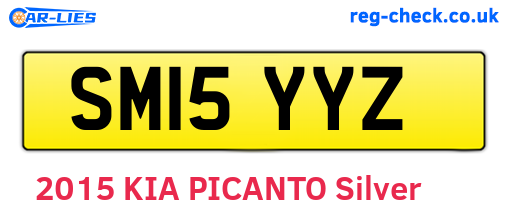 SM15YYZ are the vehicle registration plates.