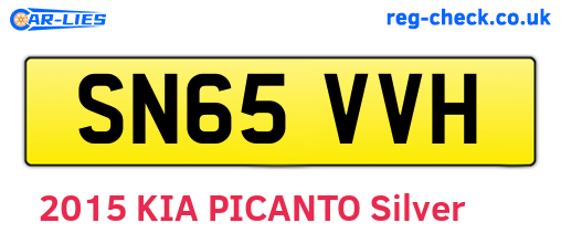 SN65VVH are the vehicle registration plates.
