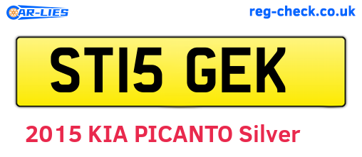ST15GEK are the vehicle registration plates.