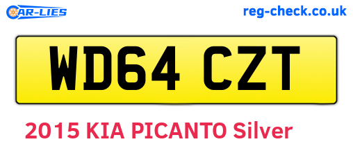 WD64CZT are the vehicle registration plates.