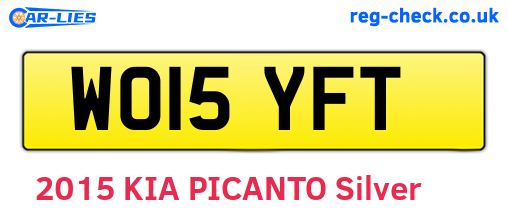 WO15YFT are the vehicle registration plates.